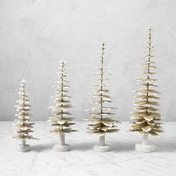 Champagne Shimmer Tabletop Trees