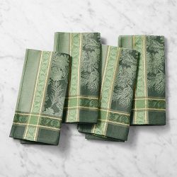 Woodland Pinecone Jacquard Napkins, Set of 4