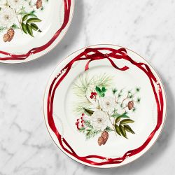 Holiday Ribbons Salad Plates, Set of 4
