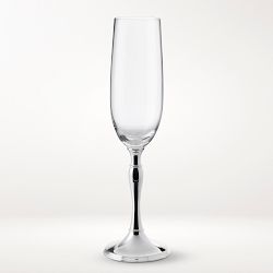 Heirloom Silver Champagne Flutes, Set of 2