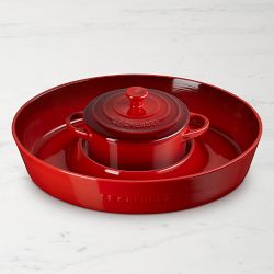 Le Creuset Set of 2 Chip and Dip 24Oz Mini Cocotte, Cerise