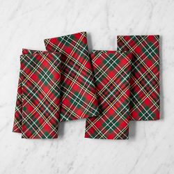 Cardinal Tartan Napkins, Set of 4