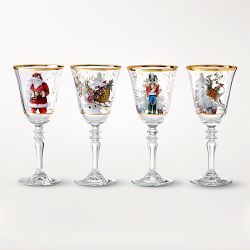 Twas the Night Before Christmas Wine Glasses, Set of 4