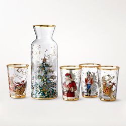 Twas the Night Before Christmas Carafe and Set of 4 Tumblers