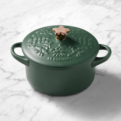 Le Creuset Noel Mini Cocotte with Star Knob, 24-oz., Foret