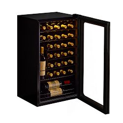 Wine Enthusiast 33-Bottle Wine Refrigerator with Upright Bottle Storage