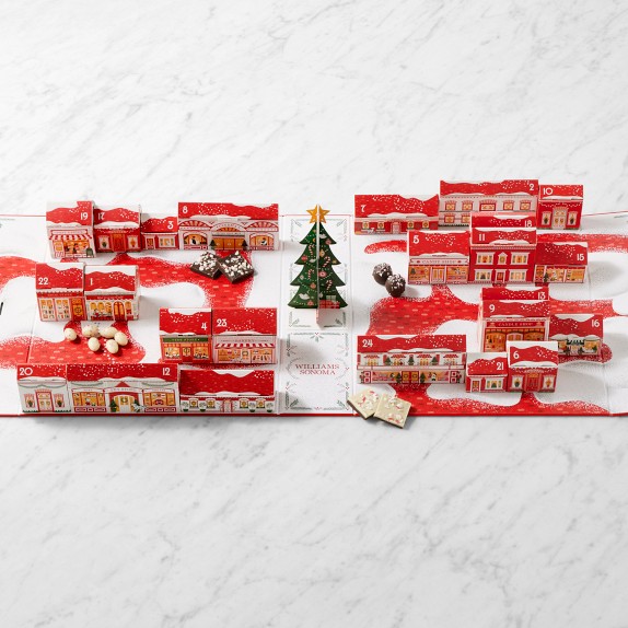 Peppermint Bark Advent Calendar Village | Williams Sonoma