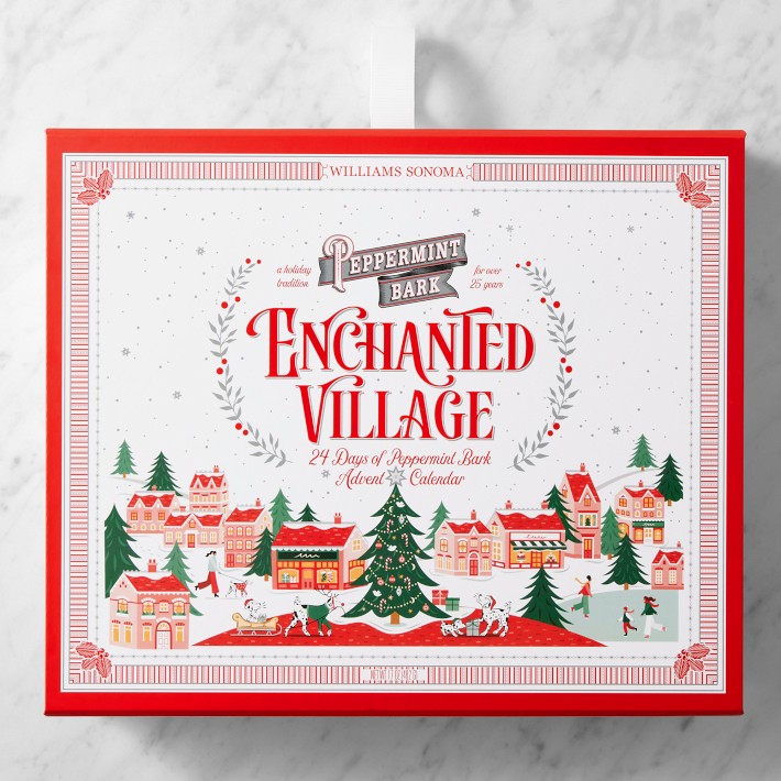 Peppermint Bark Advent Calendar Village | Williams Sonoma