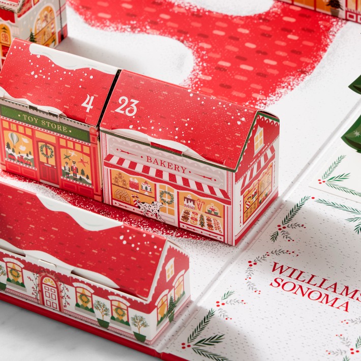 Peppermint Bark Advent Calendar Village | Williams Sonoma