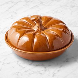 Williams Sonoma Pumpkin Covered Pie Dish