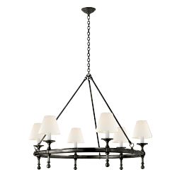 Classic Ring Chandelier, Bronze