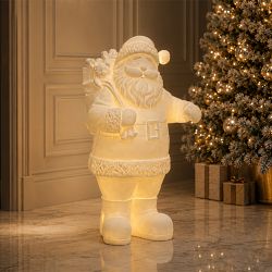 Pre-Lit Santa Decor 29"