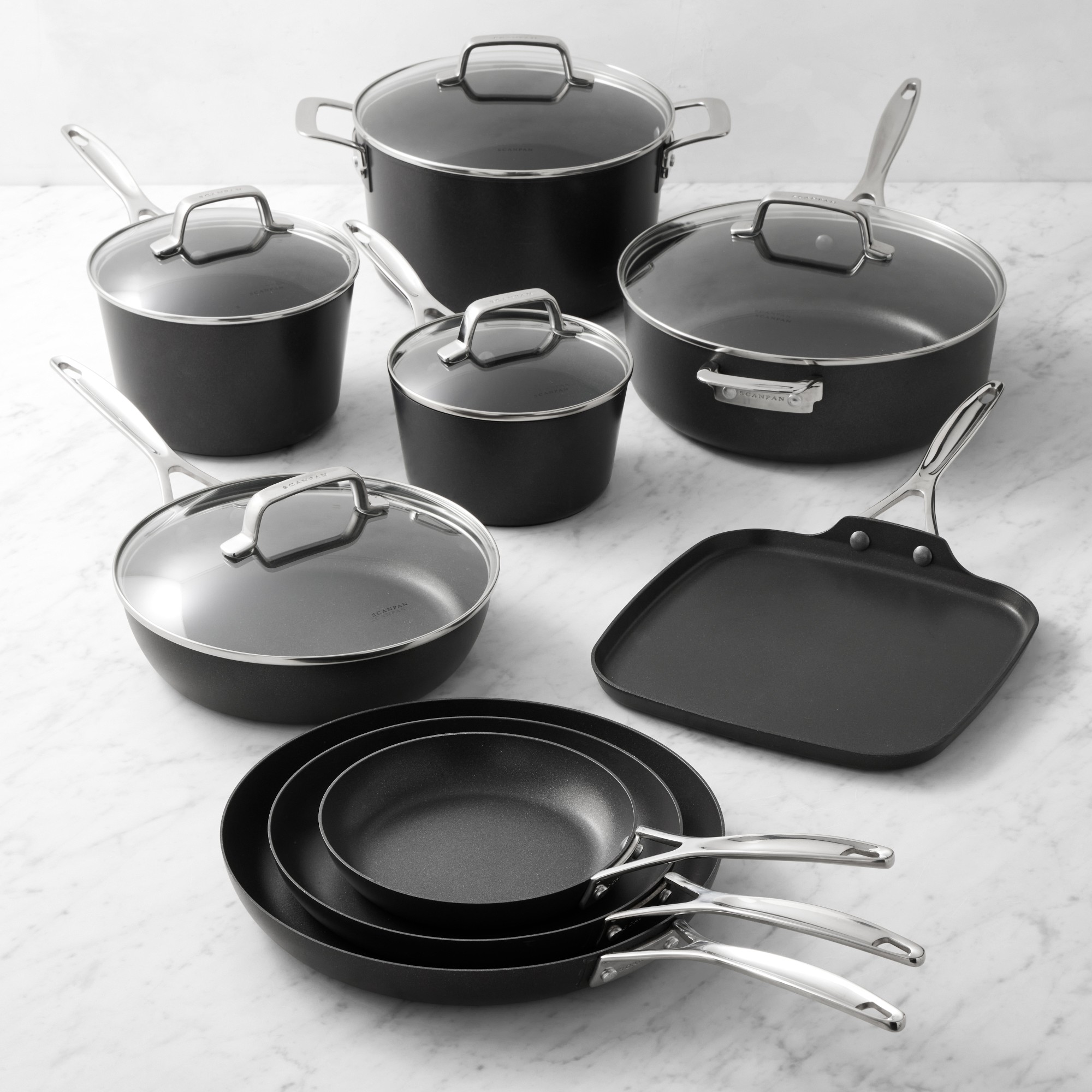 SCANPAN NordIQa Nonstick 14-Piece Cookware Set Sansujyuku sansujyuku.com