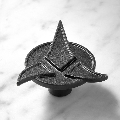 Le Creuset Star Trek Klingon Trefoil Knob, Brushed Black