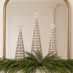 Crystal Star Tabletop Topiaries, Set of 3