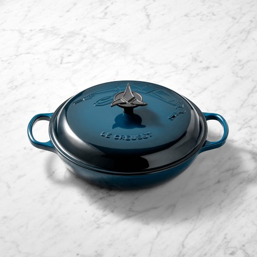 Le Creuset Star Trek Klingon Signature Enameled Cast Iron Braiser, 3.5-Qt., Nuit