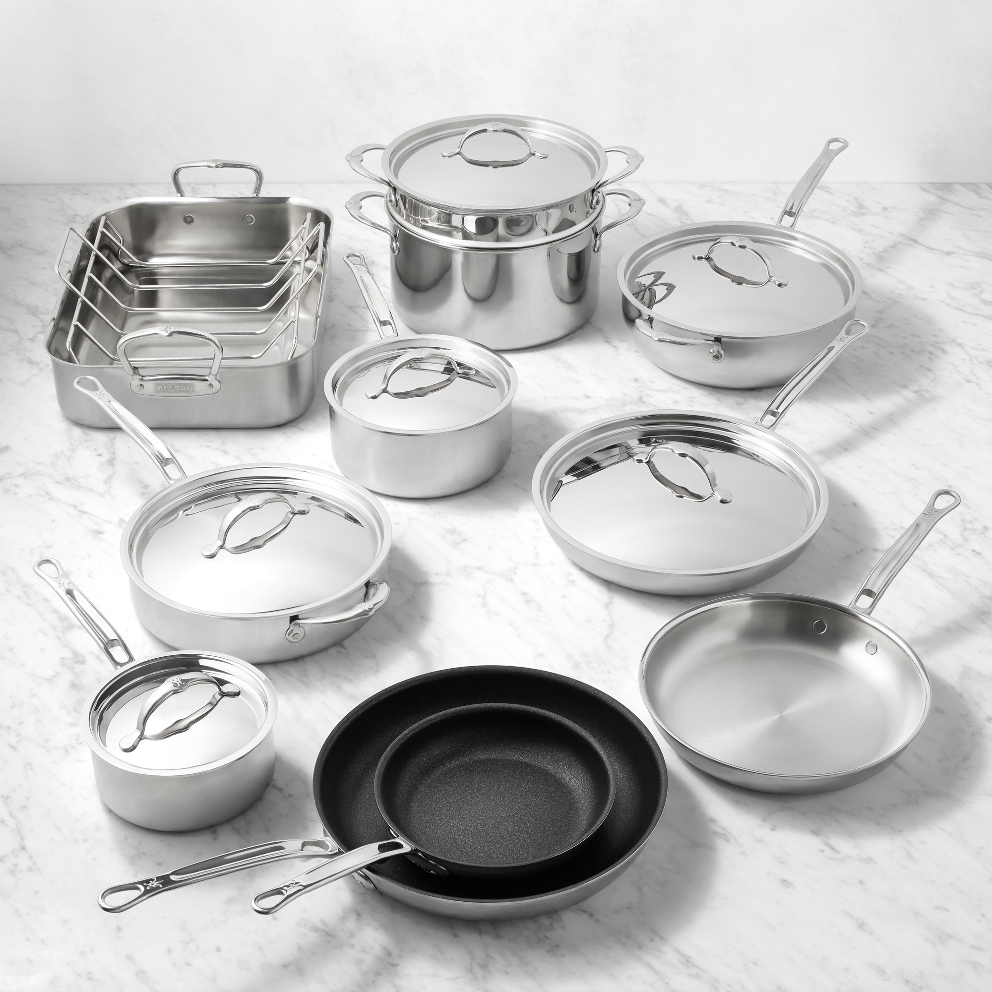 Hestan ProBond Luxe Professional Clad Stainless-Steel Mixed Material 17-Piece Cookware Set simolary.com 5 Hestan ProBond Luxe Professional Clad Stainless-Steel Mixed Material 17-Piece Cookware Set Simolary simolary.com 5