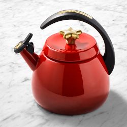 Le Creuset Cloche Tea Kettle with Star Knob, 2-Qt., Cerise Red