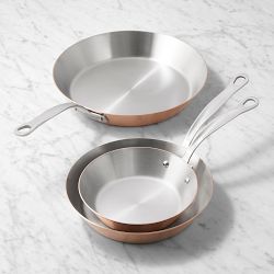 Samuel Groves Copper Fry Pan, Set of 3