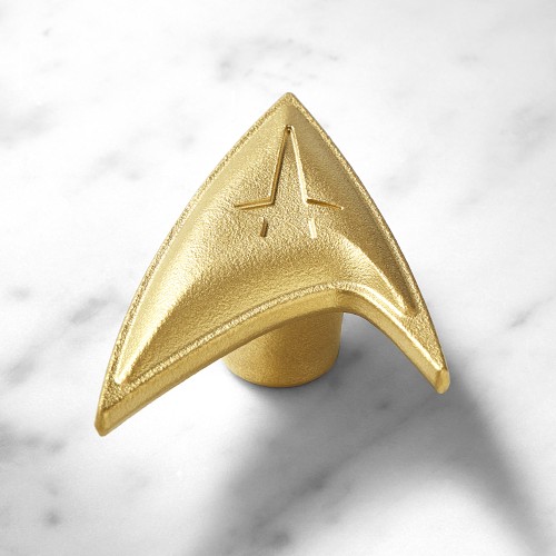 Le Creuset Star Trek Starfleet Delta Knob, Light Gold