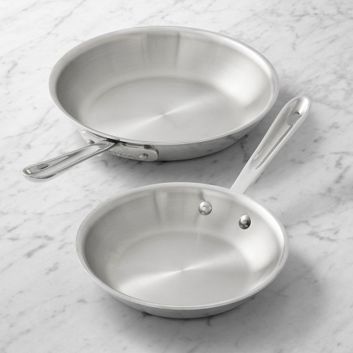 All-Clad D5® Polished Stainless-Steel Fry Pan, Set of 2