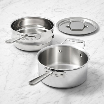 All-Clad D5 Polished Stainless-Steel Saucepan with Double Boiler Insert, 3-Qt Simolary simolary.com 13