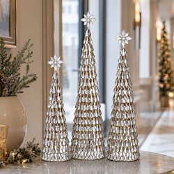 Crystal Star Tabletop Topiaries Set of 3