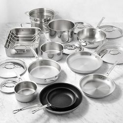 Hestan ProBond Luxe Professional Clad Stainless-Steel Mixed Material 17-Piece Cookware Set