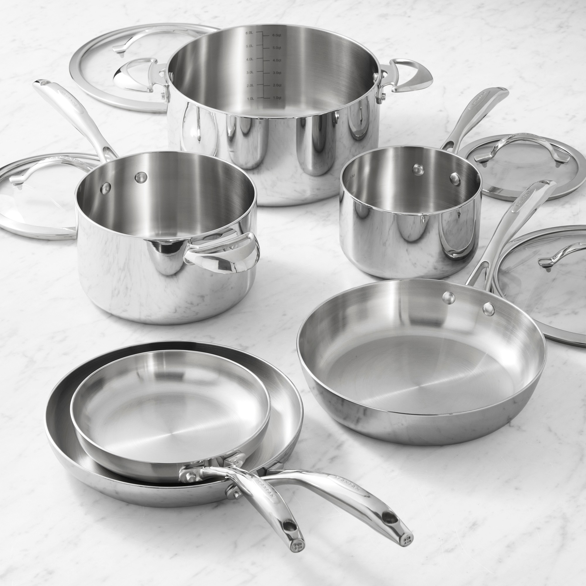 SCANPAN HaptIQ S Stainless-Steel 10-Piece Cookware Set Sansujyuku sansujyuku.com