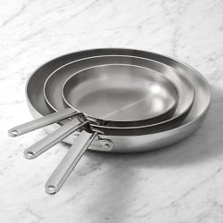 SCANPAN® TSS+ S Stainless-Steel Fry Pan, Set of 3