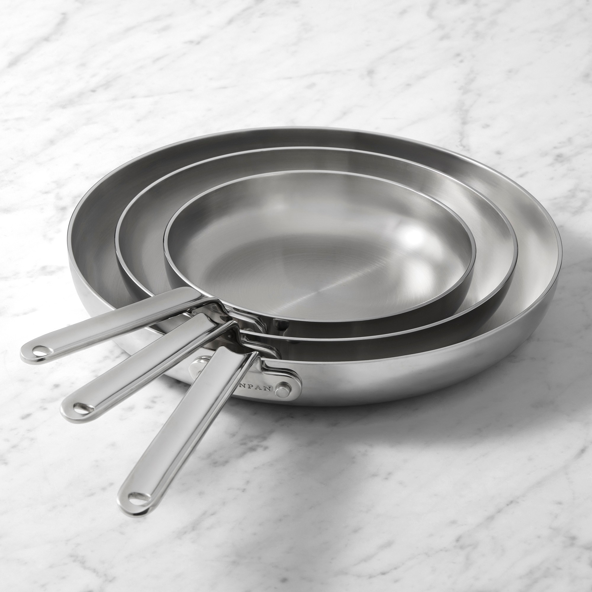 SCANPAN TSS+ S Stainless-Steel Fry Pan, Set of 3 Sansujyuku sansujyuku.com