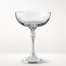 Heirloom Silver Coupe Glasses, Set of 2