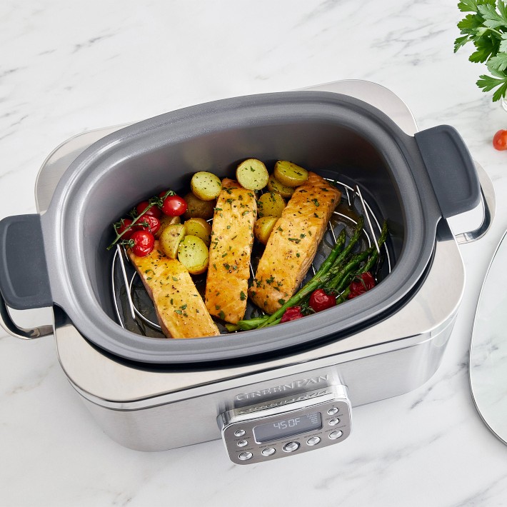 GreenPan Premiere Stainless-Steel 6-Qt Slow Cooker | Williams Sonoma