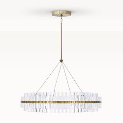 Phoebe Round LED Crystal Chandelier, 48"
