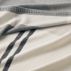 Plaid Lambswool Throw, Black