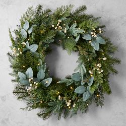 Winter Greens Faux Wreath &amp; Garland