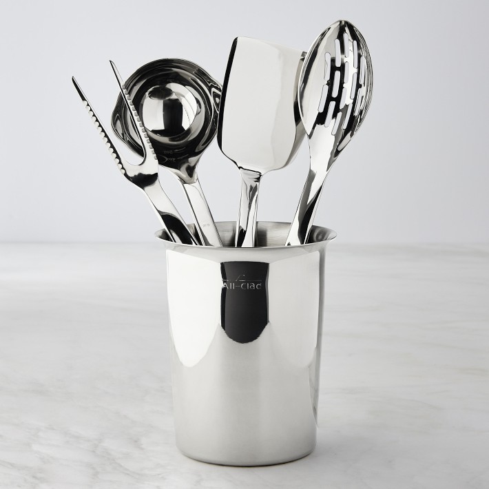 All-Clad Precision Stainless-Steel Tools - Set of 5 | Williams Sonoma