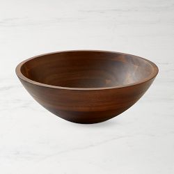 Dark Wood Salad Bowl, 12"
