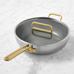 GreenPan™ Stanley Tucci™ Stainless-Steel Ceramic Nonstick Essential Stanley Pan, 4.5-Qt.