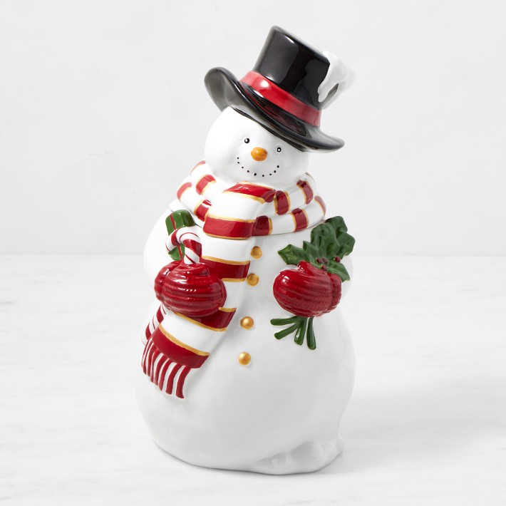 Twas the Night Before Christmas Snowman Cookie Jar | Williams Sonoma