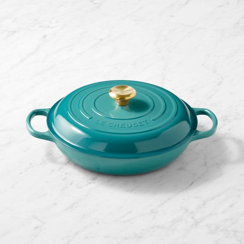 Le Creuset Signature Enameled Cast Iron Braiser, 3.5-Qt., Riviera