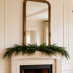 Faux Cedar Mantel Garland 4'