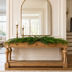 Faux Cedar Mantel Garland, 4'