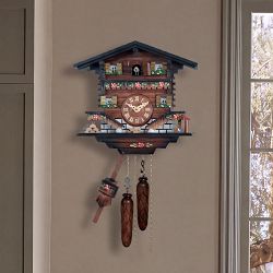 Engstler Battery-Operated Cuckoo Clock, Chalet with Deer