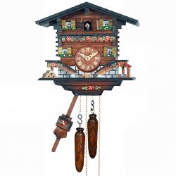 Engstler Battery-Operated Cuckoo Clock, Chalet with Deer