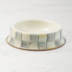MacKenzie Childs Pet Bowls Sterling Check, Small