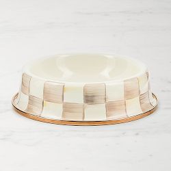 MacKenzie Childs Pet Bowls Mocha Check, Small