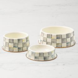 MacKenzie-Childs Pet Bowls, Sterling Check