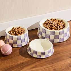 MacKenzie-Childs Pet Bowls, Violet Check