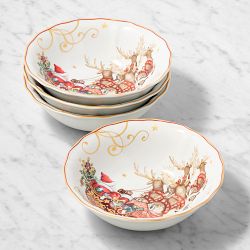Twas the Night Before Christmas Santa Sleigh Cereal Bowls, Set of 4